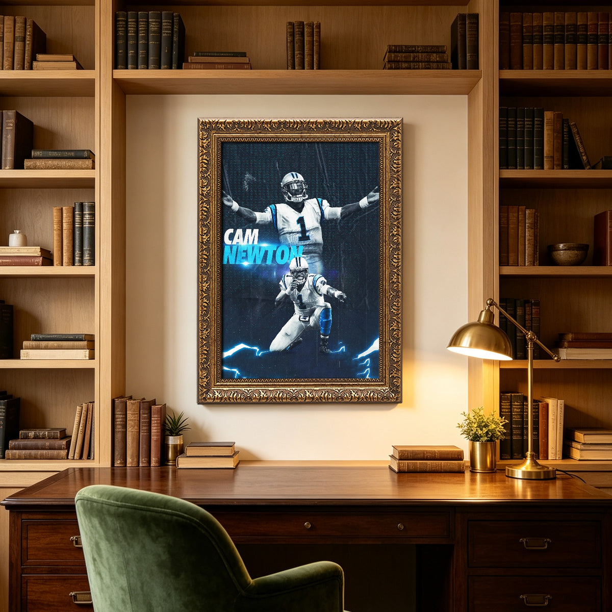 Cam Newton Sports Celebrity Art Deco Poster 5 Canvas Wall Art Poster Decor Gift