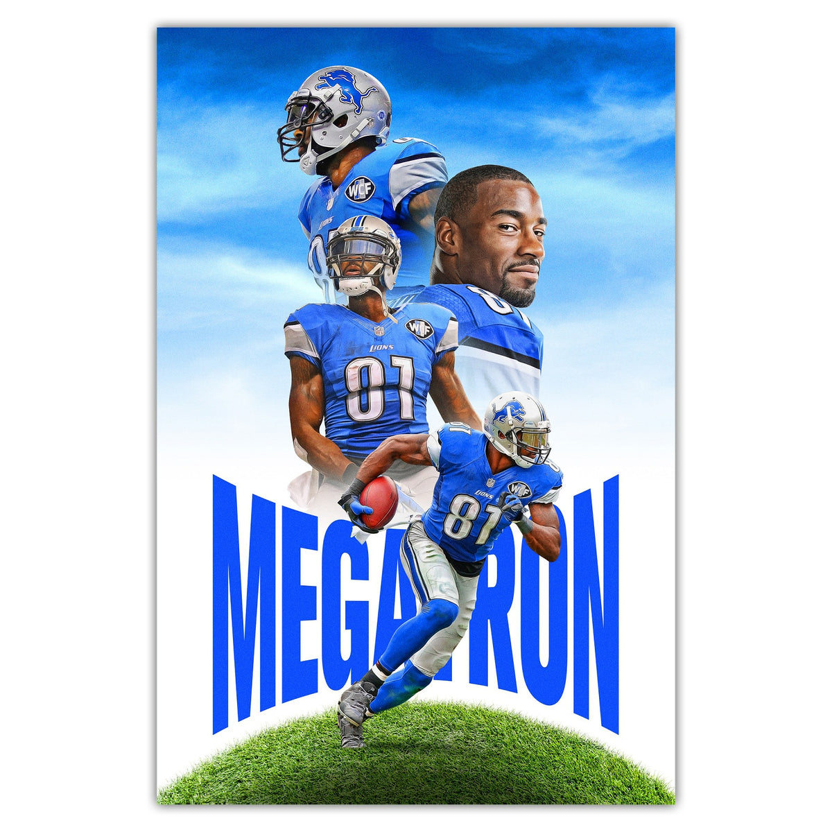 Calvin Johnson Celebrity Sports Art Poster School Dining Room Decoration 6 Canvas Wall Art Poster Decor Gift