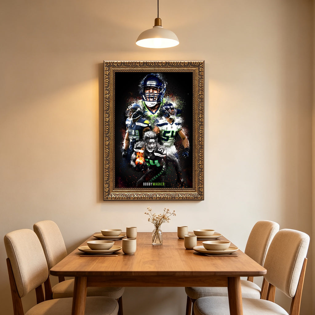 Bobby Wagner Celebrity Sports Art Poster School Dining Room Decoration 9 Canvas Wall Art Poster Decor Gift