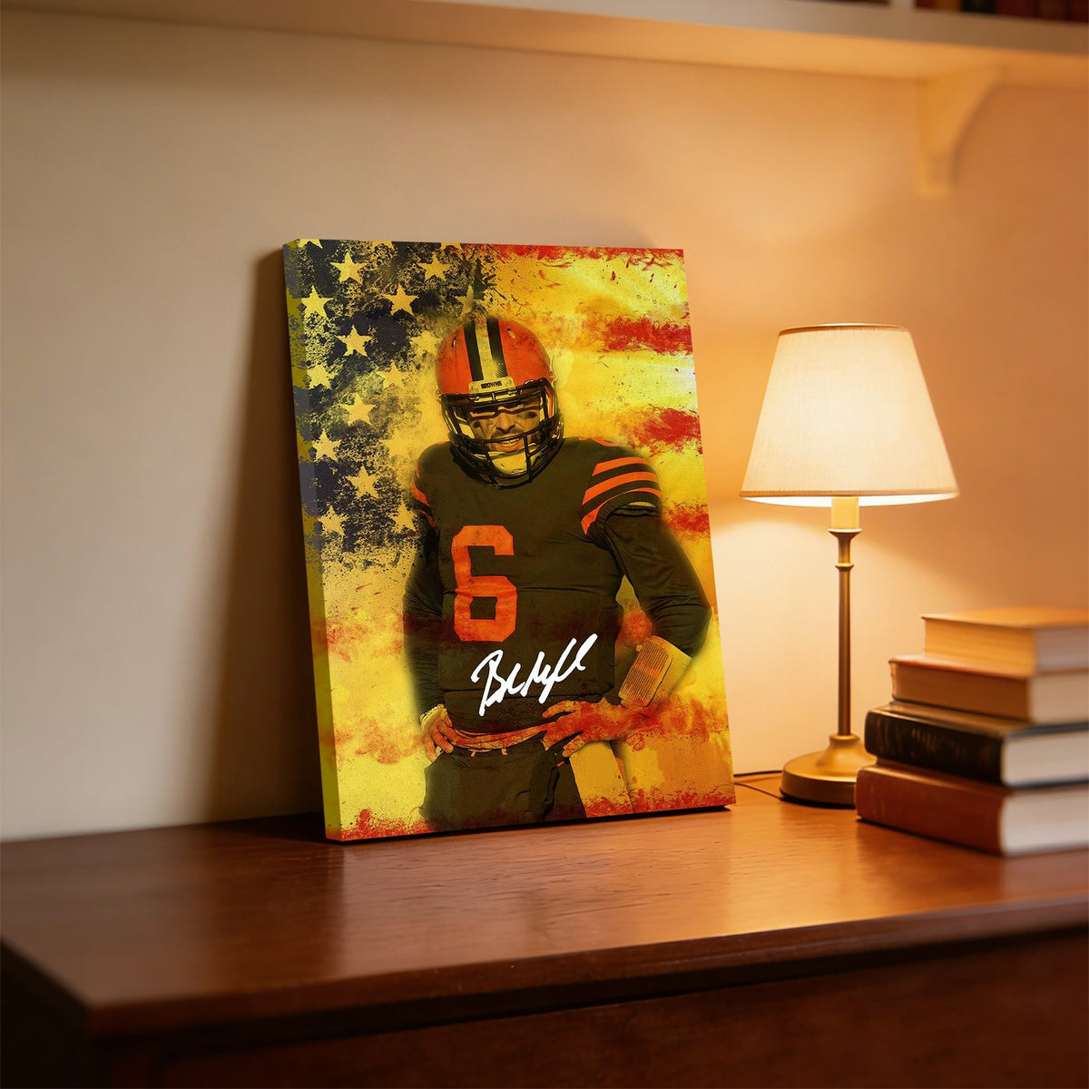 Baker Mayfield Sports Celebrity Art Deco Poster 4 Canvas Wall Art Poster Decor Gift