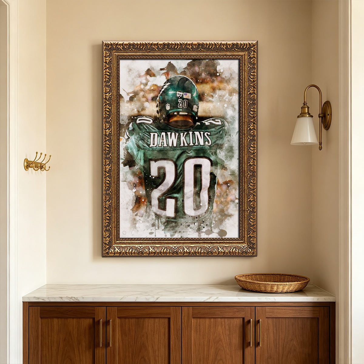 Brian Dawkins Art Poster 0 Canvas Wall Art Poster Decor Gift