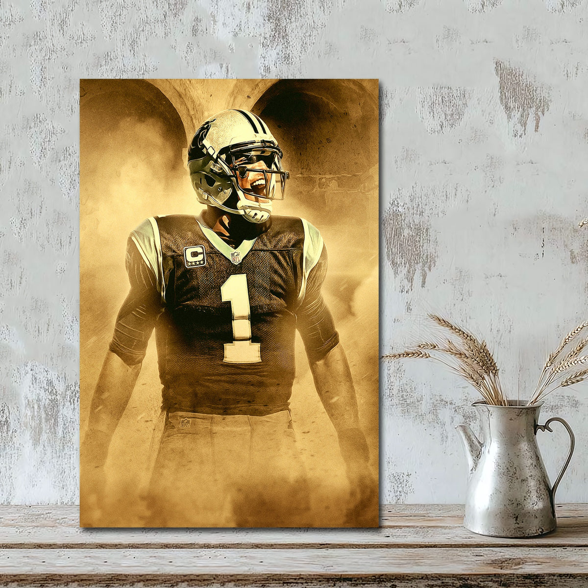 Cam Newton Art Sports Decorative Poster School Dormitory 9 Canvas Wall Art Poster Decor Gift