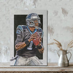 Cam Newton Sports Celebrity Art Deco Poster 6 Canvas Wall Art Poster Decor Gift
