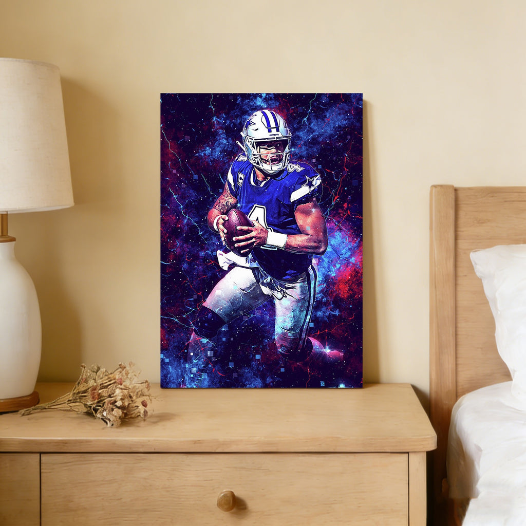 Dak Prescott Sports Celebrity Art Deco Poster 3 Canvas Wall Art Poster Decor Gift