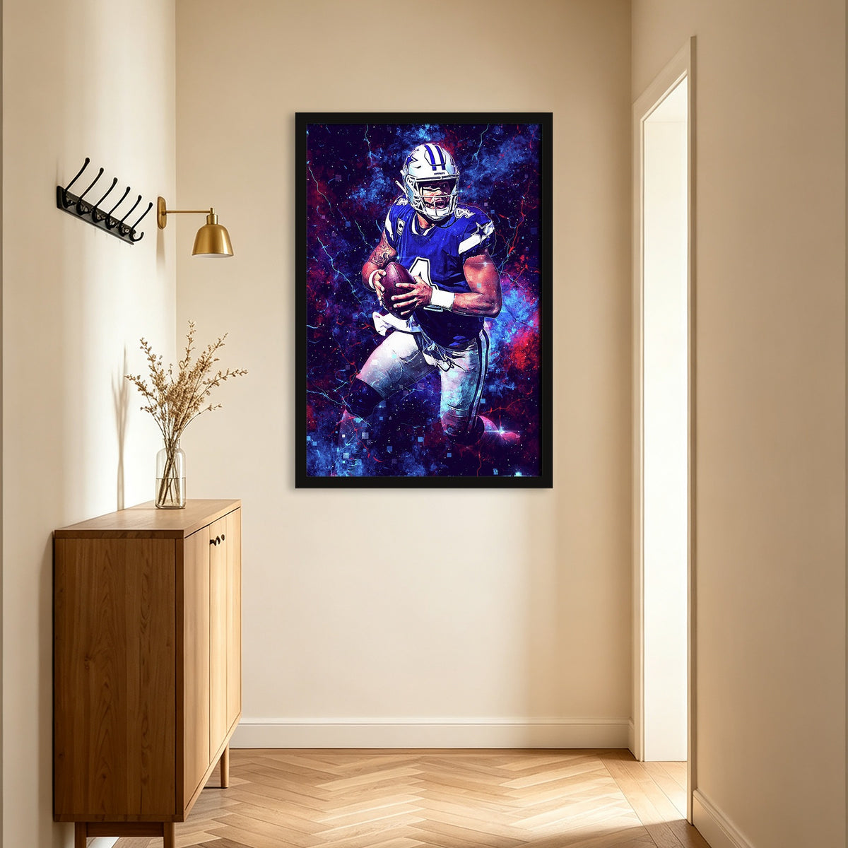 Dak Prescott Sports Celebrity Art Deco Poster 3 Canvas Wall Art Poster Decor Gift