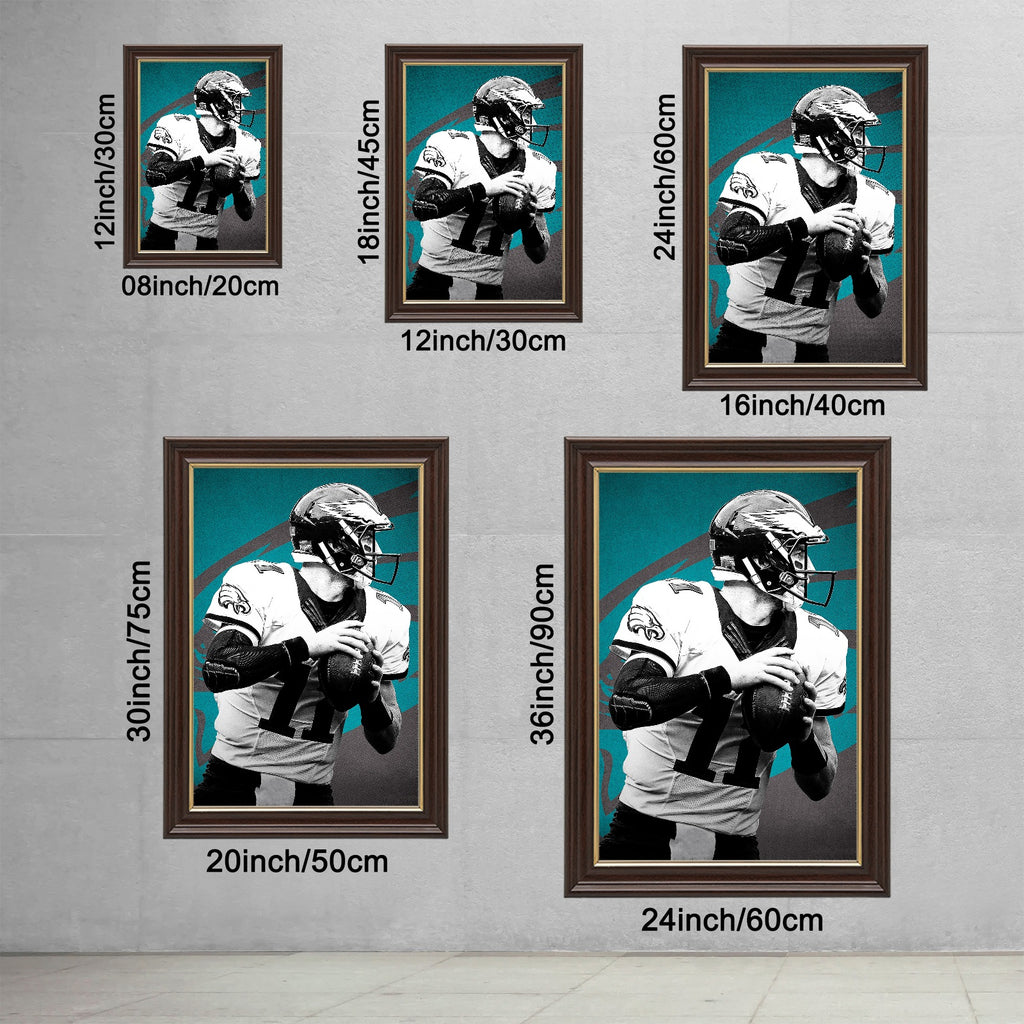 Carson Wentz Celebrity Sports Art Poster School Dining Room Decoration 1 Canvas Wall Art Poster Decor Gift