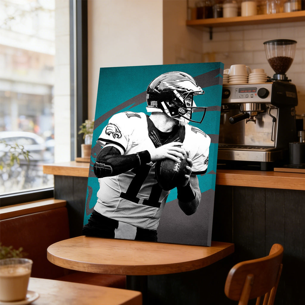 Carson Wentz Celebrity Sports Art Poster School Dining Room Decoration 1 Canvas Wall Art Poster Decor Gift