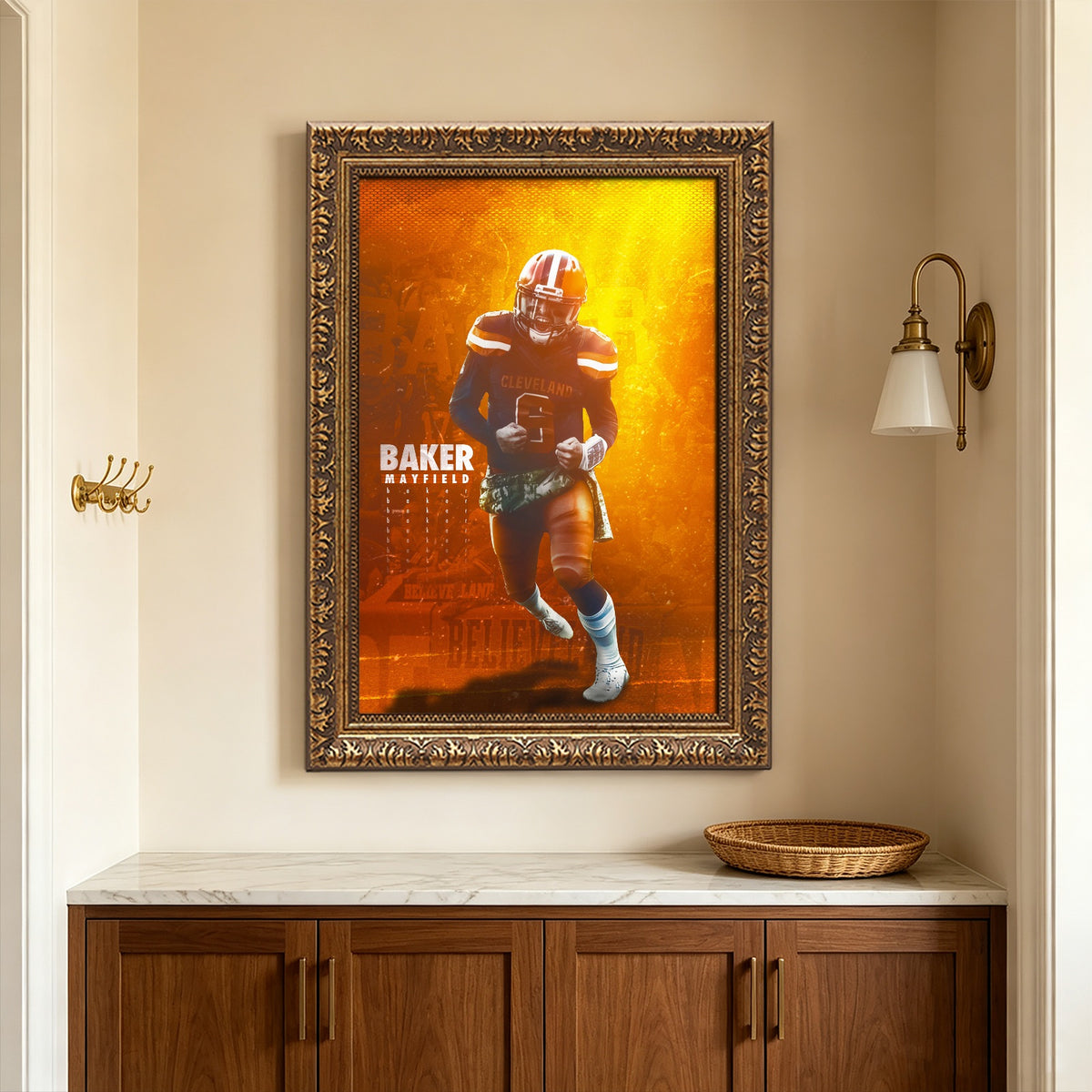 Baker Mayfield Sports Celebrity Art Deco Poster 8 Canvas Wall Art Poster Decor Gift