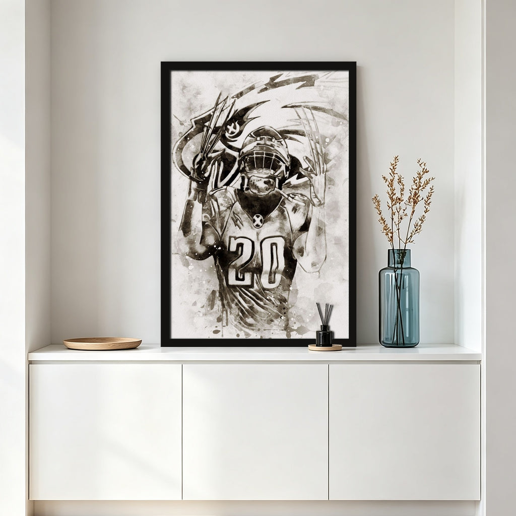 Brian Dawkins Art Poster 5 Canvas Wall Art Poster Decor Gift