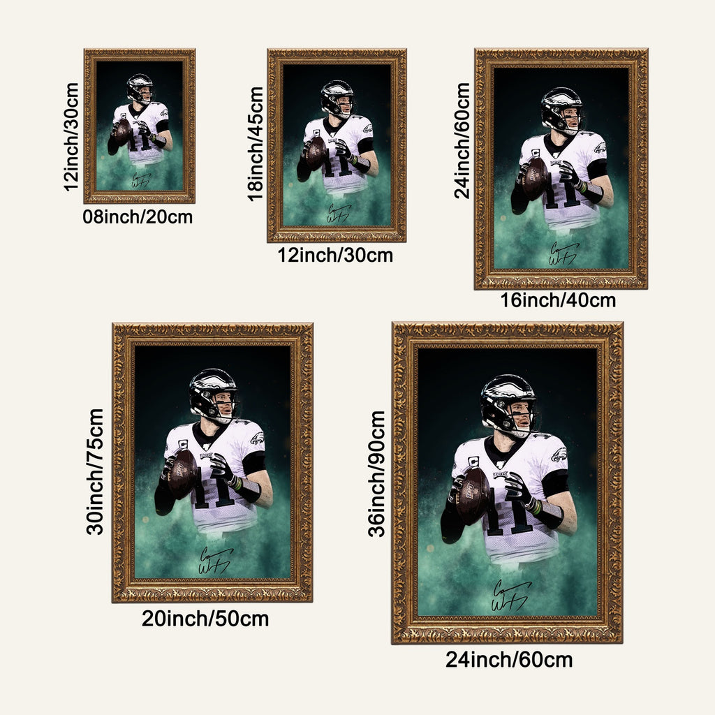 Carson Wentz Celebrity Sports Art Poster School Dining Room Decoration 0 Canvas Wall Art Poster Decor Gift