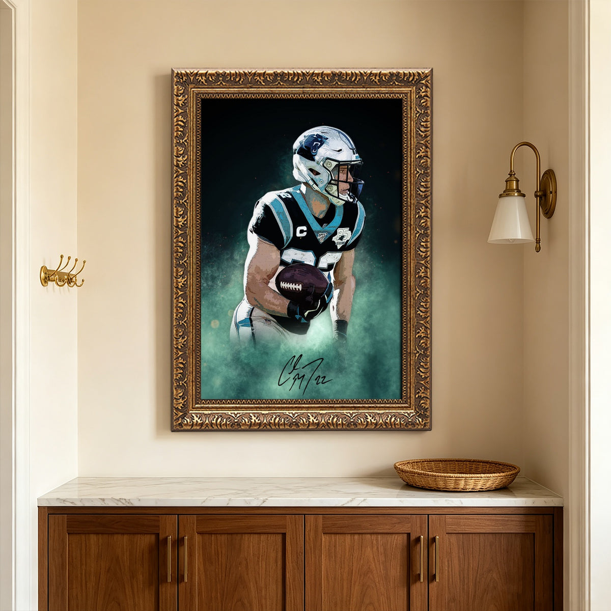 Christian McCaffrey Celebrity Sports Art Poster School Dining Room Decoration 4 Canvas Wall Art Poster Decor Gift