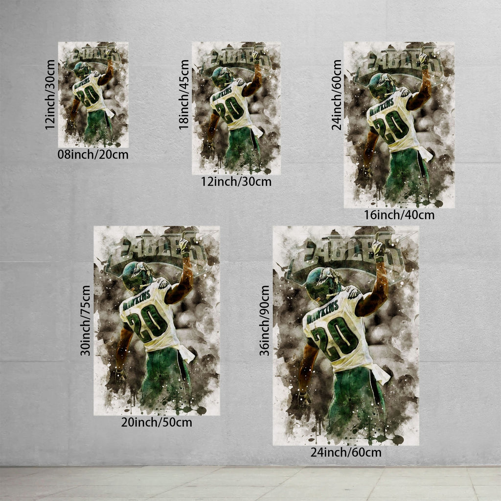 Brian Dawkins Art Poster 10 Canvas Wall Art Poster Decor Gift
