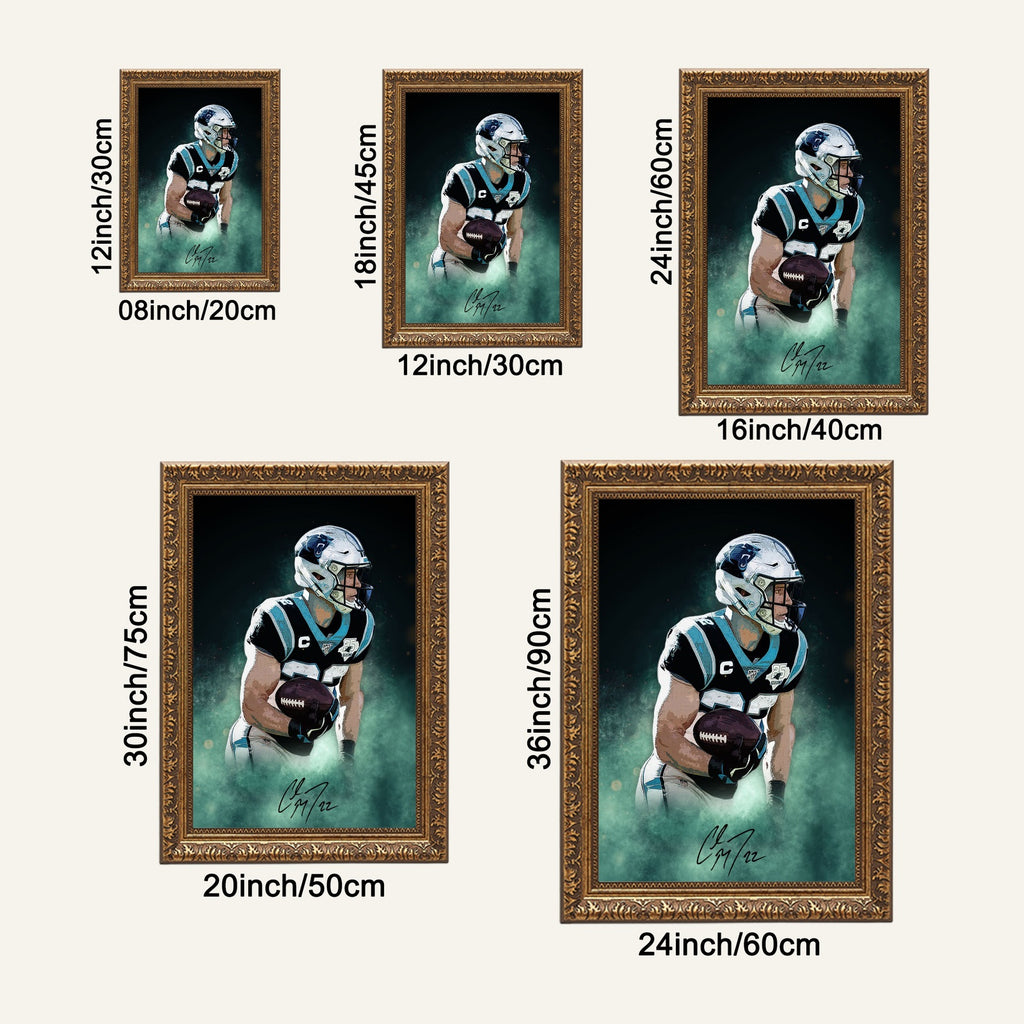 Christian McCaffrey Celebrity Sports Art Poster School Dining Room Decoration 4 Canvas Wall Art Poster Decor Gift