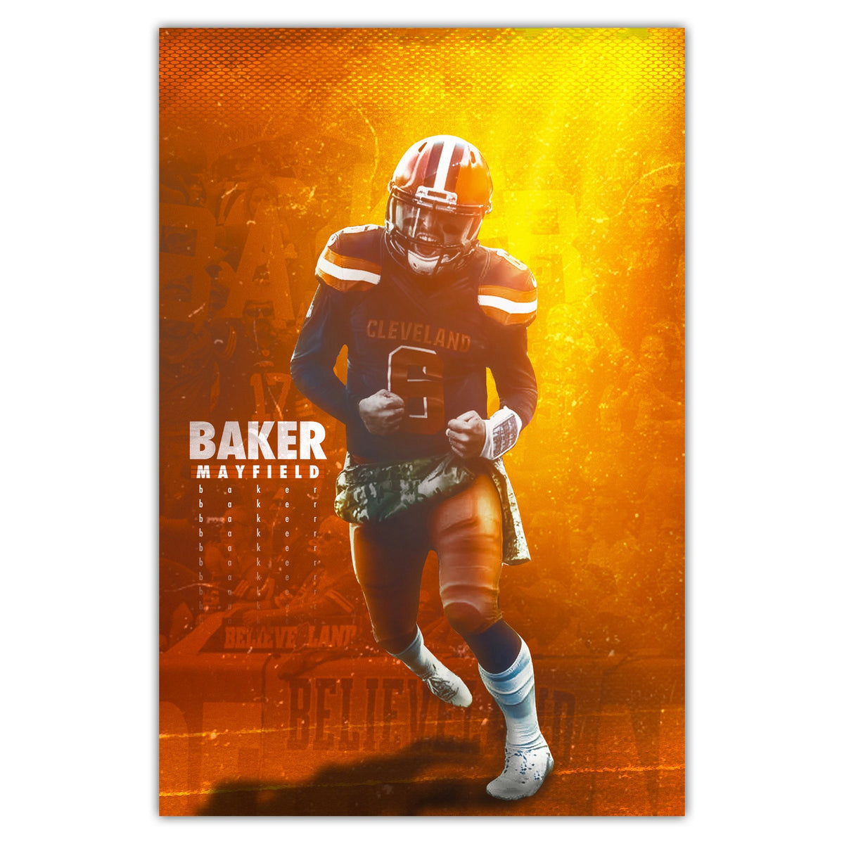 Baker Mayfield Sports Celebrity Art Deco Poster 8 Canvas Wall Art Poster Decor Gift