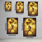 Barry Sanders Art Sports Decorative Poster School Dormitory 9 Canvas Wall Art Poster Decor Gift