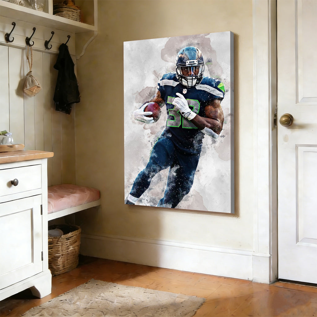 Chris Carson Celebrity Sports Art Poster School Dining Room Decoration 6 Canvas Wall Art Poster Decor Gift