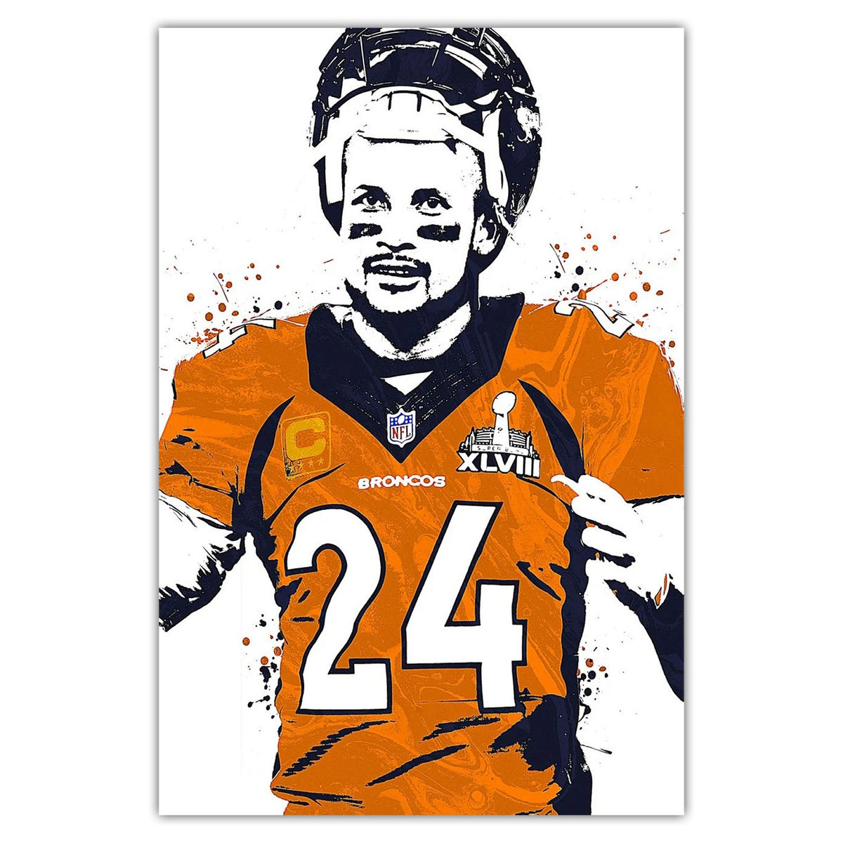 Champ Bailey Celebrity Sports Art Poster School Dining Room Decoration 1 Canvas Wall Art Poster Decor Gift