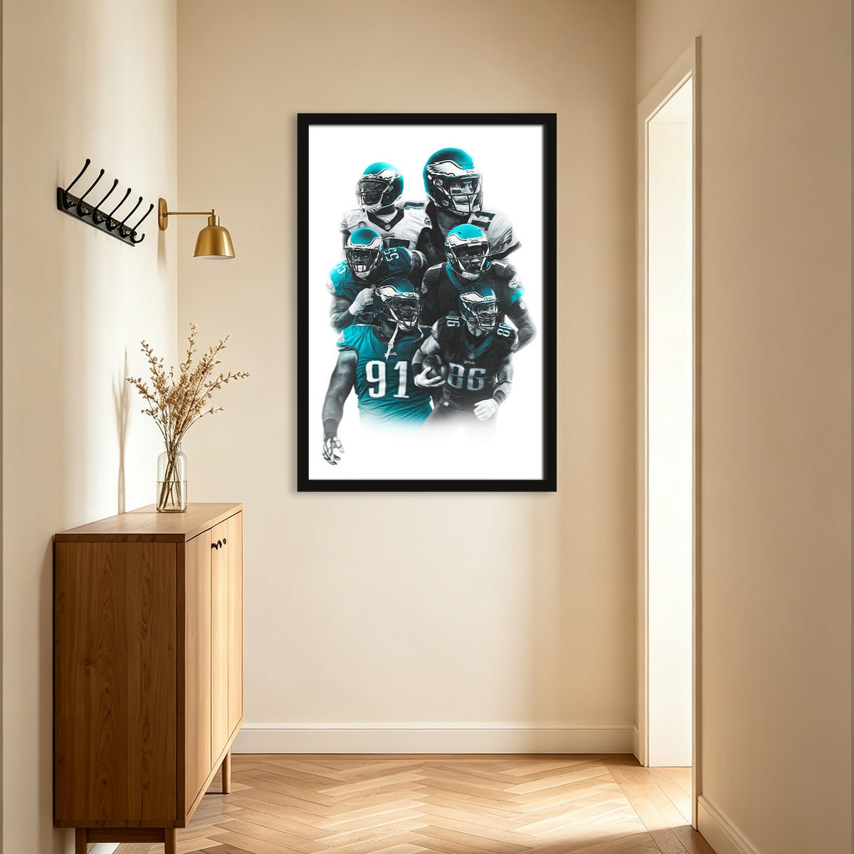 Carson Wentz Alshon Jeffery Art Sports Decorative Poster School Dormitory 6 Canvas Wall Art Poster Decor Gift