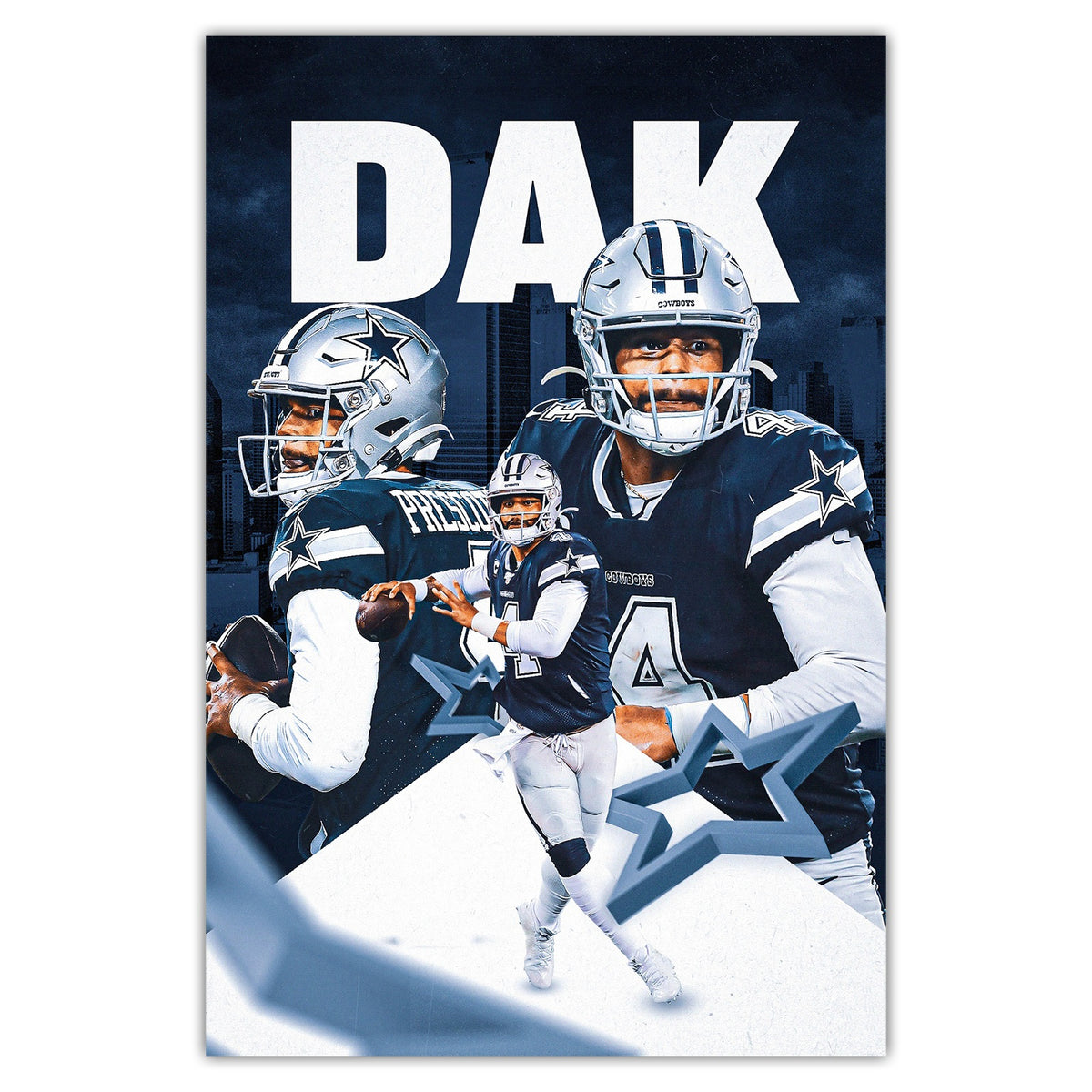 Dak Prescott Sports Celebrity Art Deco Poster 6 Canvas Wall Art Poster Decor Gift