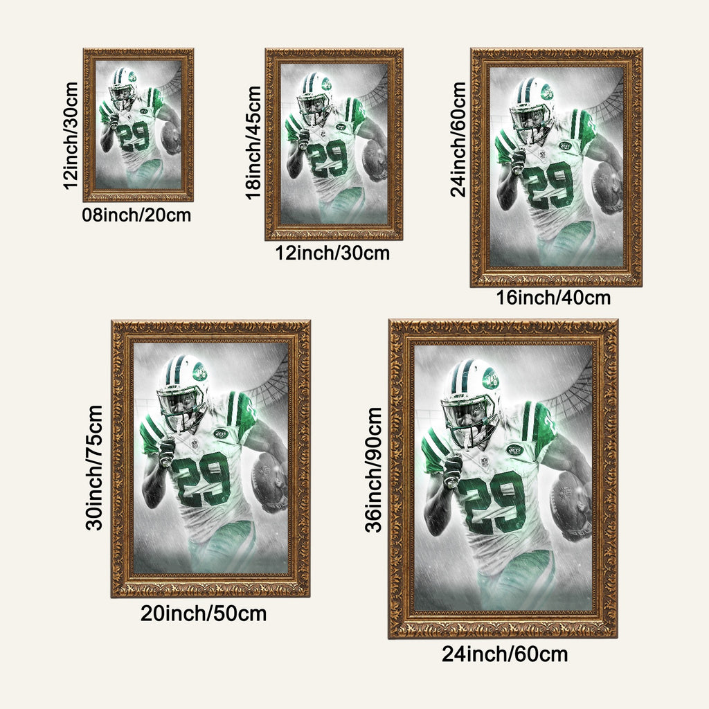 Bilal Powell Art Sports Decorative Poster School Dormitory 0 Canvas Wall Art Poster Decor Gift