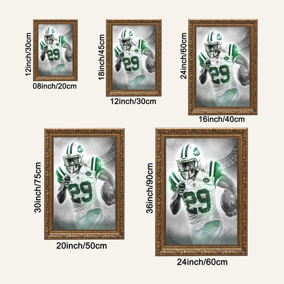 Bilal Powell Art Sports Decorative Poster School Dormitory 0 Canvas Wall Art Poster Decor Gift