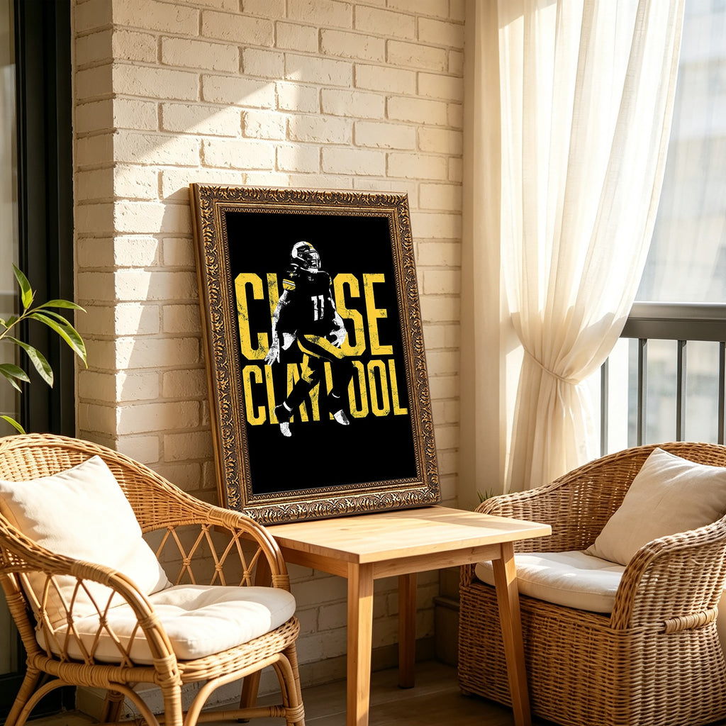 Chase Claypool Sports Celebrity Art Deco Poster 2 Canvas Wall Art Poster Decor Gift