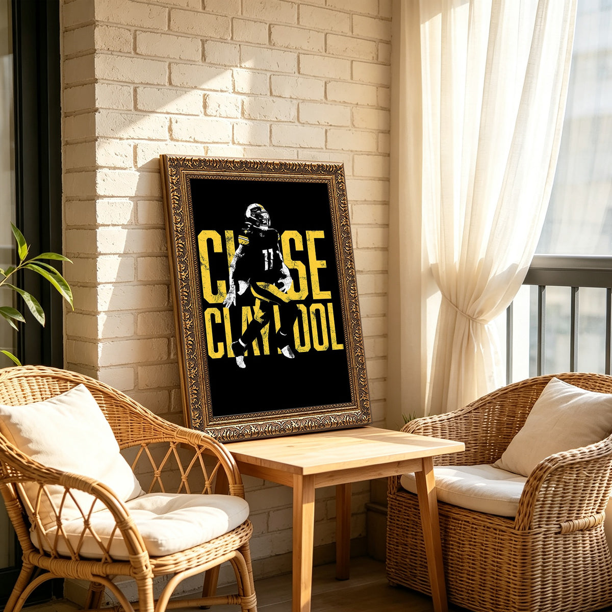 Chase Claypool Sports Celebrity Art Deco Poster 2 Canvas Wall Art Poster Decor Gift