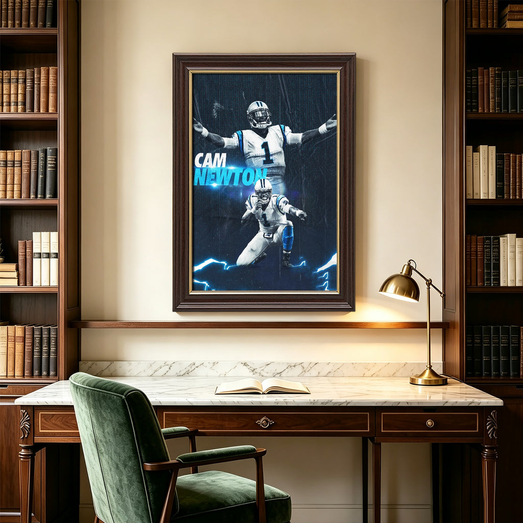Cam Newton Sports Celebrity Art Deco Poster 5 Canvas Wall Art Poster Decor Gift