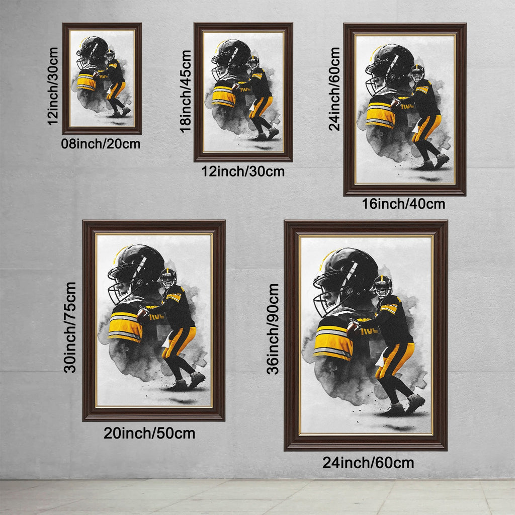 Ben Roethlisberger Art Sports Decorative Poster School Dormitory 4 Canvas Wall Art Poster Decor Gift