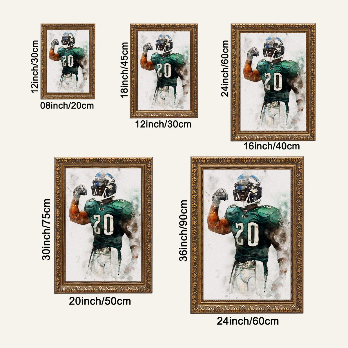 Brian Dawkins Art Poster 3 Canvas Wall Art Poster Decor Gift