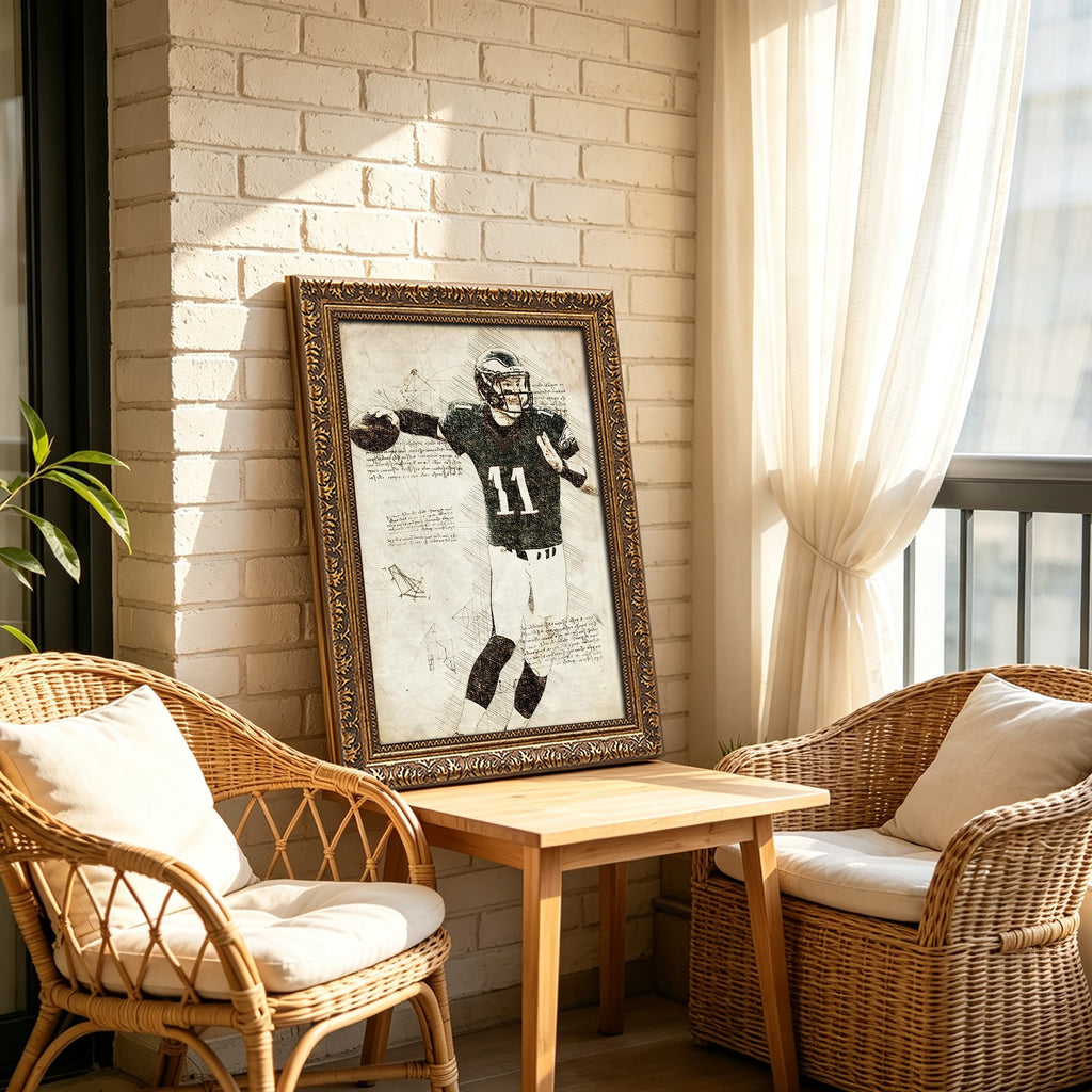 Carson Wentz Sports Celebrity Art Deco Poster 4 Canvas Wall Art Poster Decor Gift