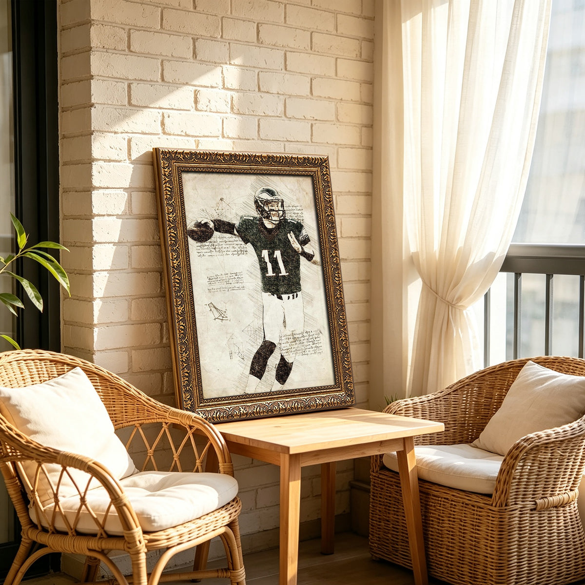 Carson Wentz Sports Celebrity Art Deco Poster 4 Canvas Wall Art Poster Decor Gift