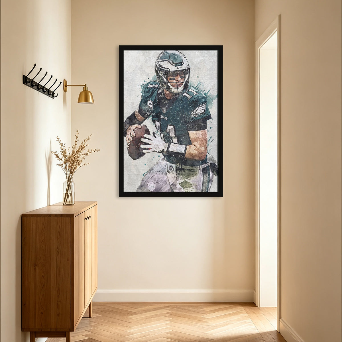 Carson Wentz Celebrity Sports Art Poster School Dining Room Decoration 8 Canvas Wall Art Poster Decor Gift