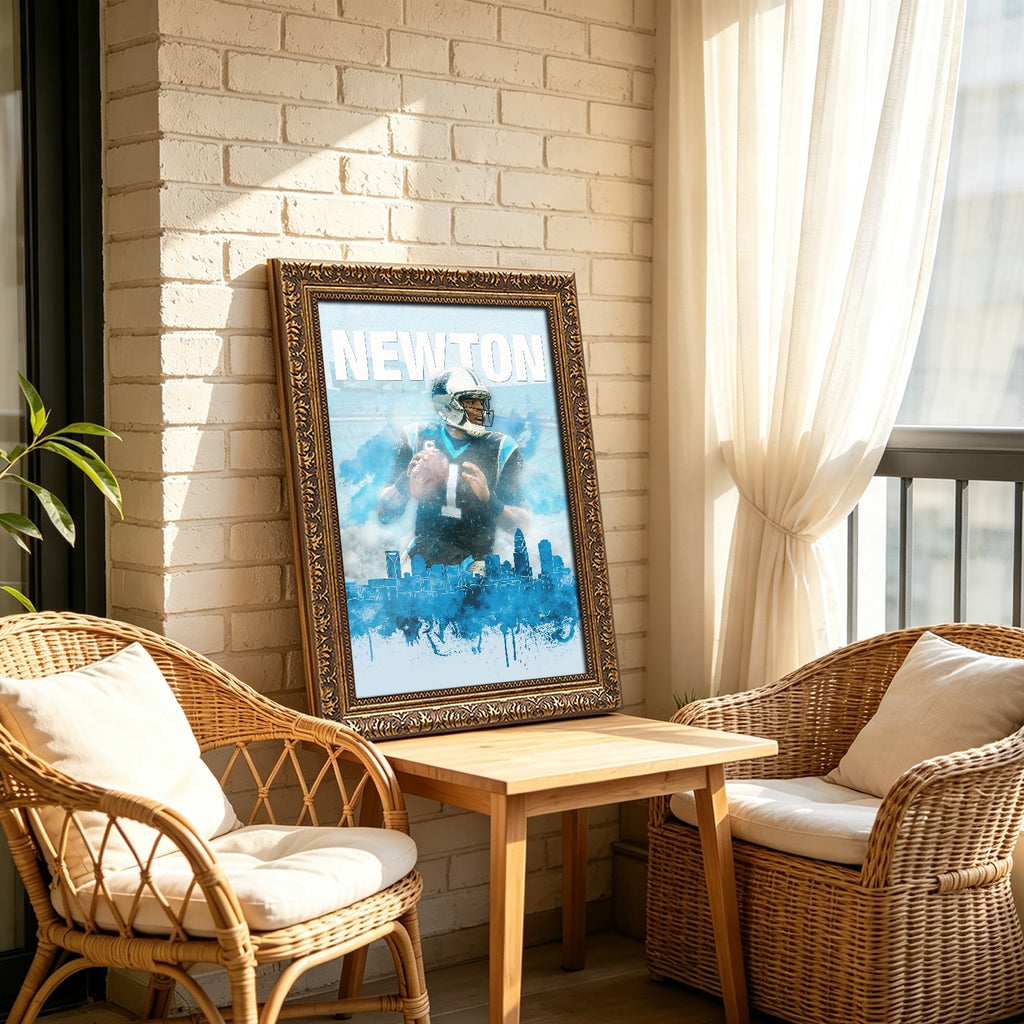 Cam Newton Sports Celebrity Art Deco Poster 4 Canvas Wall Art Poster Decor Gift