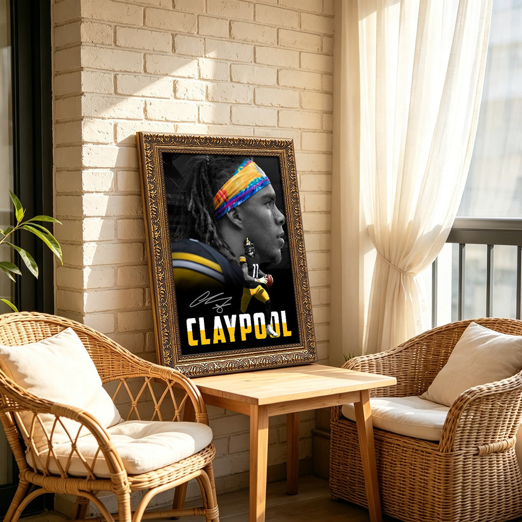Chase Claypool Sports Celebrity Art Deco Poster 1 Canvas Wall Art Poster Decor Gift