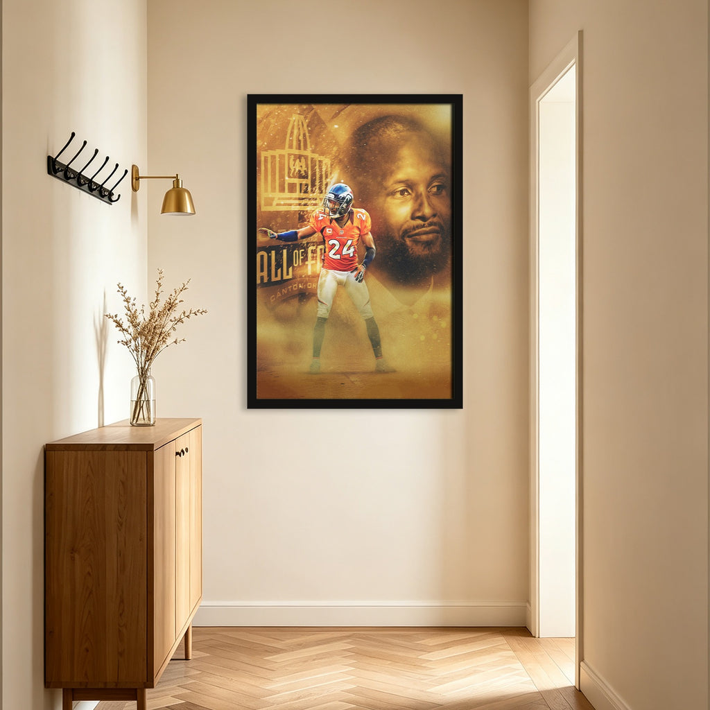 Champ Bailey Art Sports Decorative Poster School Dormitory 4 Canvas Wall Art Poster Decor Gift