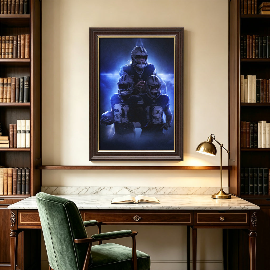 Dak Prescott Amari Cooper Ezekiel Elliott Art Sports Decorative Poster School Dormitory 3 Canvas Wall Art Poster Decor Gift