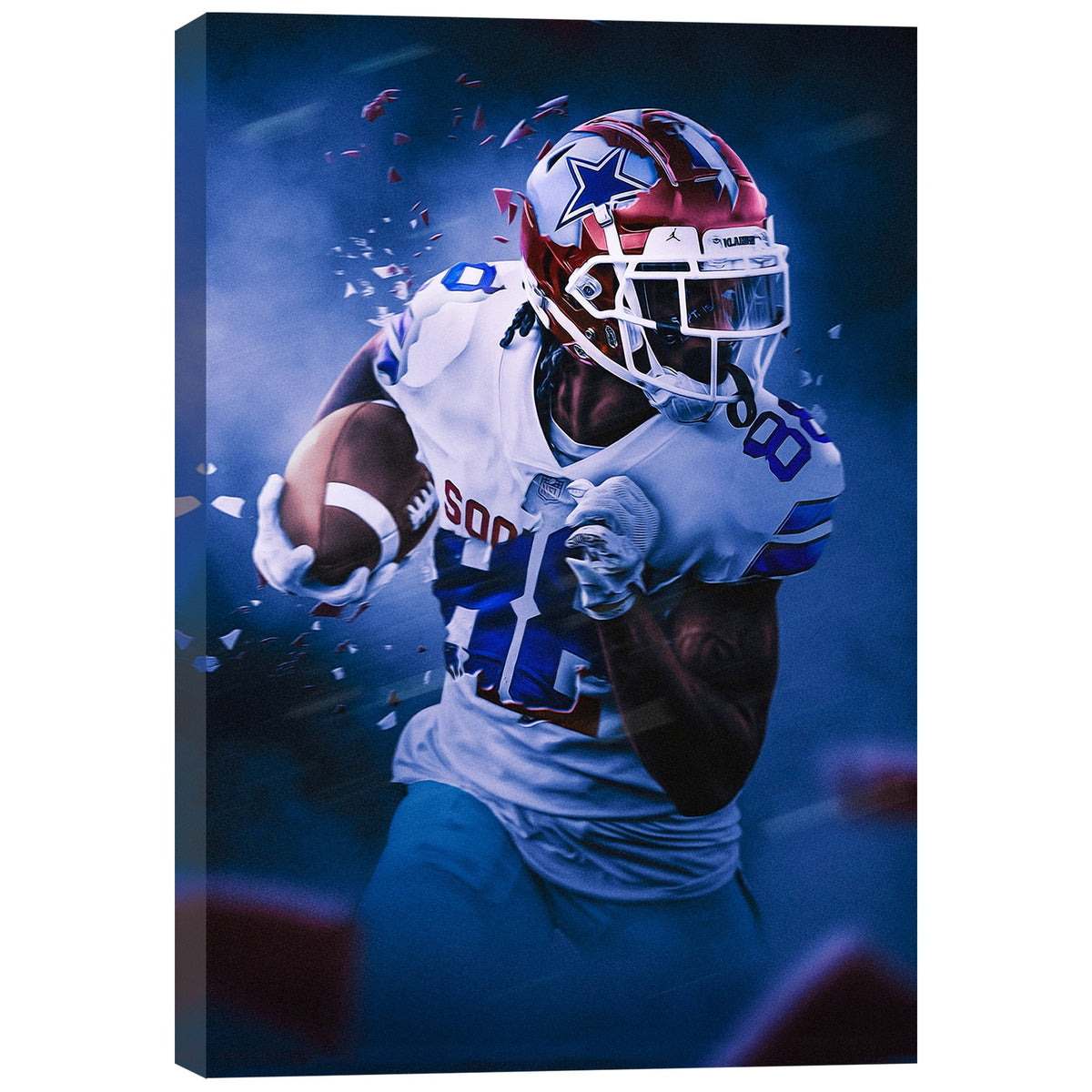 CeeDee Lamb Art Sports Decorative Poster School Dormitory 3 Canvas Wall Art Poster Decor Gift