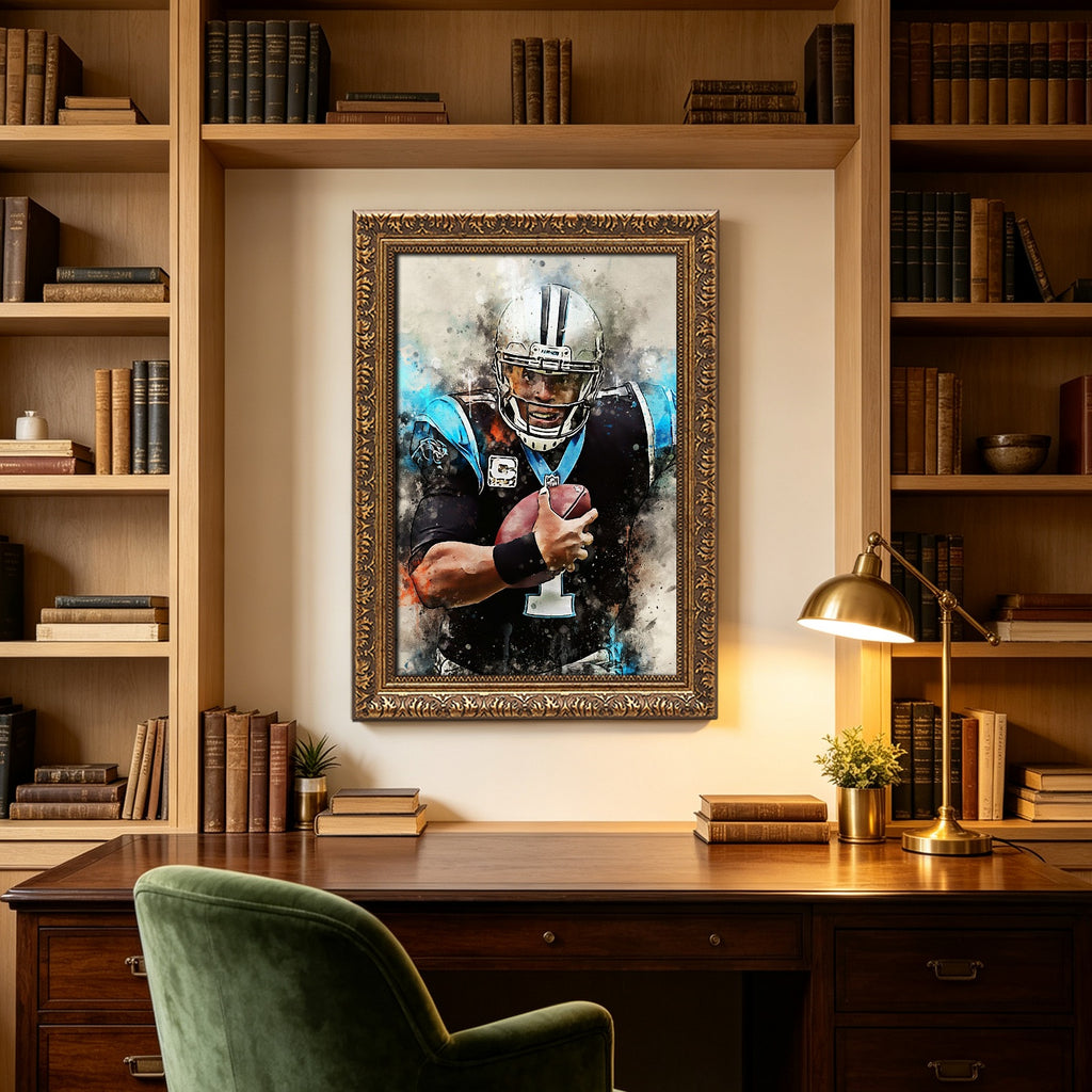 Cam Newton Celebrity Sports Art Poster School Dining Room Decoration 0 Canvas Wall Art Poster Decor Gift