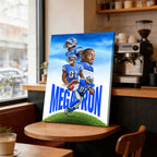 Calvin Johnson Celebrity Sports Art Poster School Dining Room Decoration 6 Canvas Wall Art Poster Decor Gift