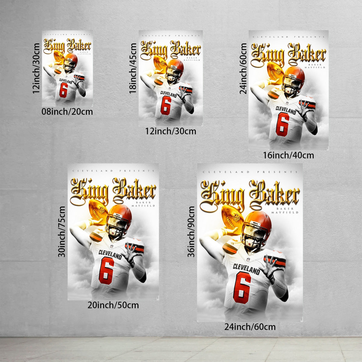 Baker Mayfield Celebrity Sports Art Poster School Dining Room Decoration 4 Canvas Wall Art Poster Decor Gift