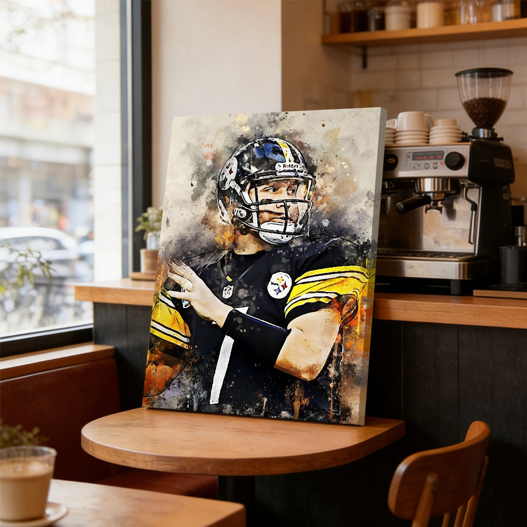 Ben Roethlisberger Celebrity Sports Art Poster School Dining Room Decoration 6 Canvas Wall Art Poster Decor Gift