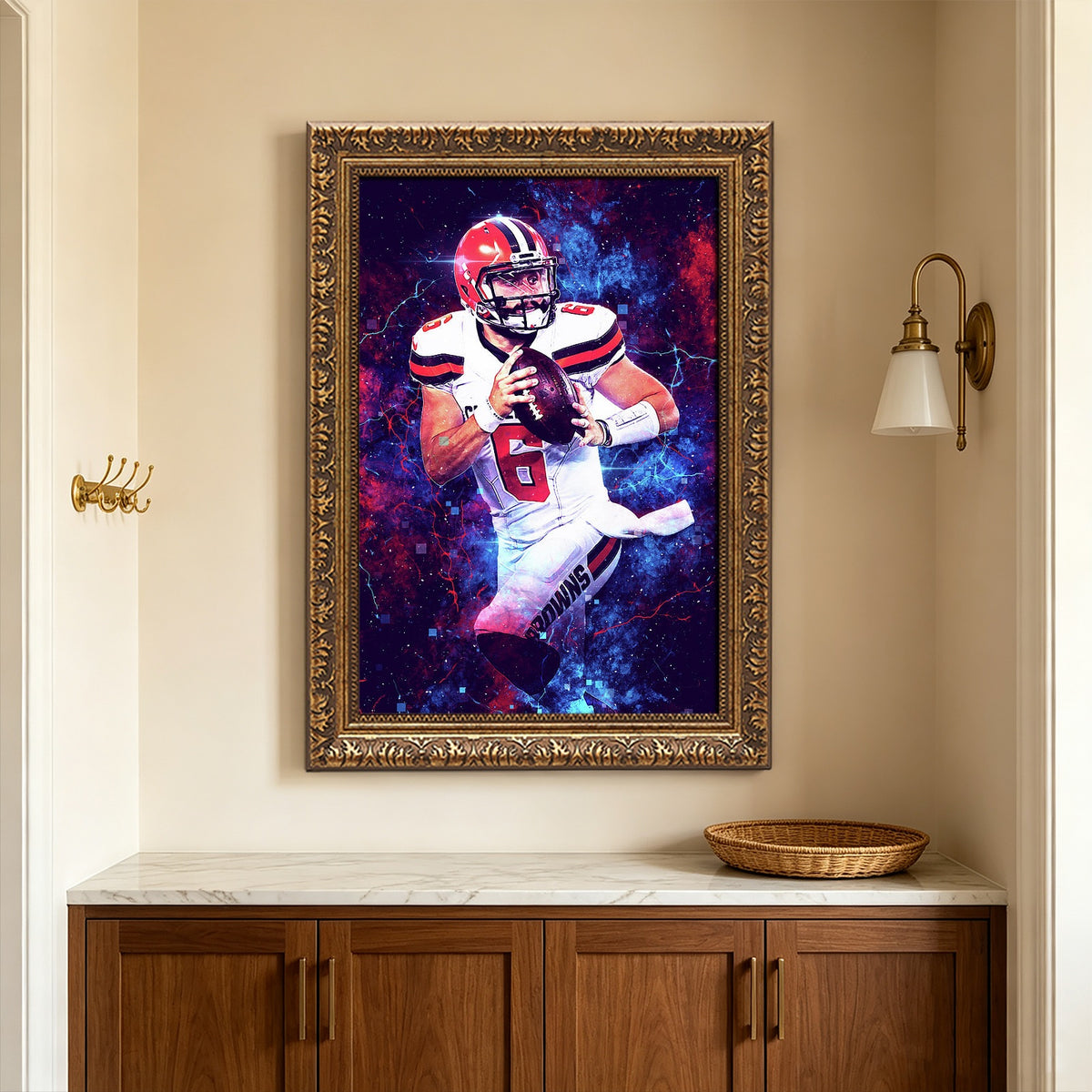 Baker Mayfield Sports Celebrity Art Deco Poster 1 Canvas Wall Art Poster Decor Gift