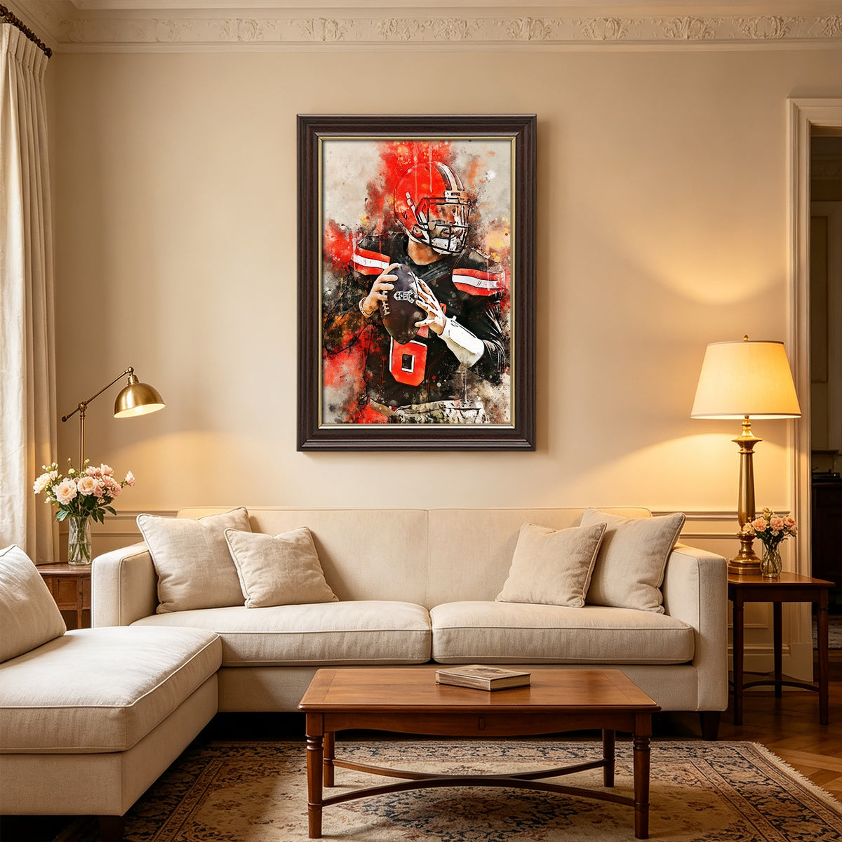 Baker Mayfield Celebrity Sports Art Poster School Dining Room Decoration 10 Canvas Wall Art Poster Decor Gift