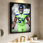 Bobby Wagner Art Sports Decorative Poster School Dormitory 7 Canvas Wall Art Poster Decor Gift