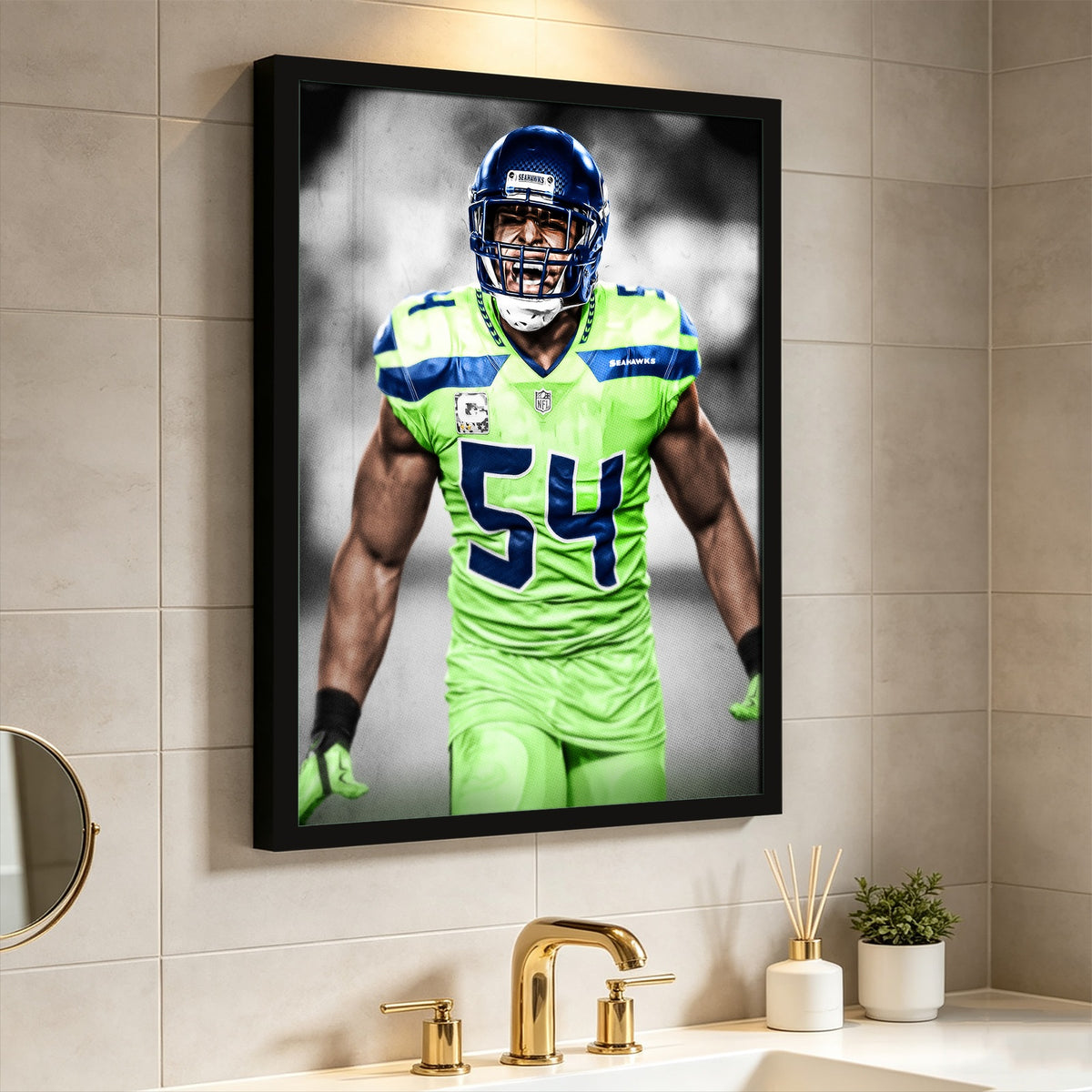 Bobby Wagner Art Sports Decorative Poster School Dormitory 7 Canvas Wall Art Poster Decor Gift