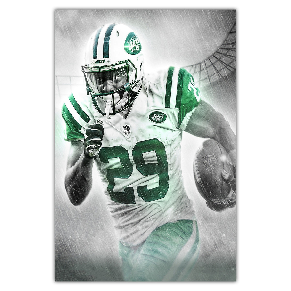 Bilal Powell Art Sports Decorative Poster School Dormitory 0 Canvas Wall Art Poster Decor Gift