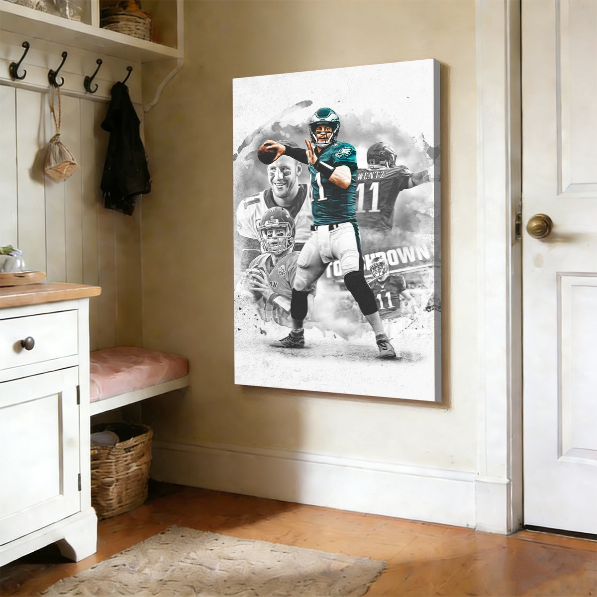 Carson Wentz Art Sports Decorative Poster School Dormitory 1 Canvas Wall Art Poster Decor Gift