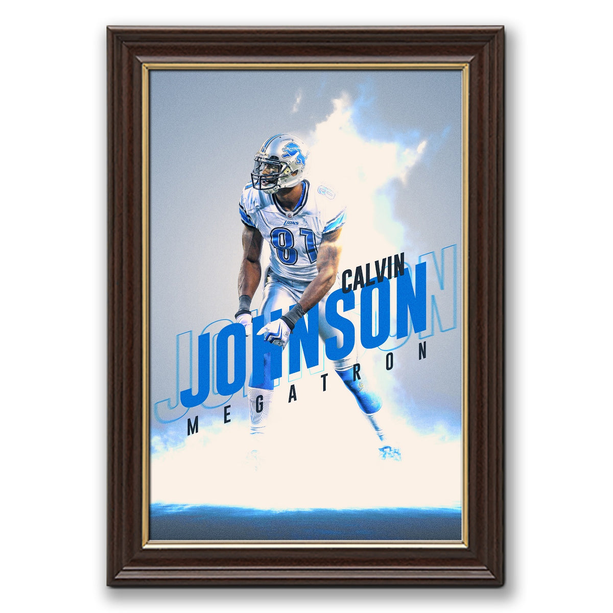 Calvin Johnson Celebrity Sports Art Poster School Dining Room Decoration 3 Canvas Wall Art Poster Decor Gift