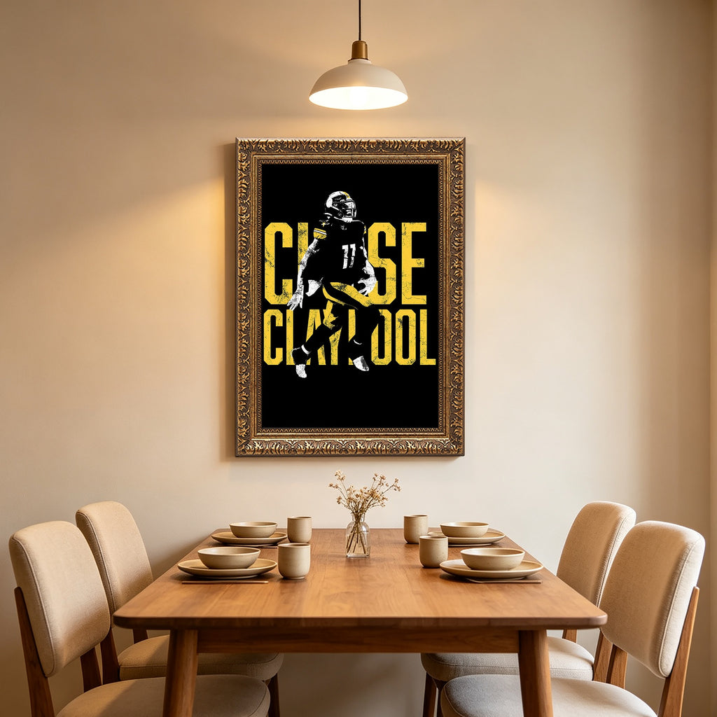 Chase Claypool Sports Celebrity Art Deco Poster 2 Canvas Wall Art Poster Decor Gift